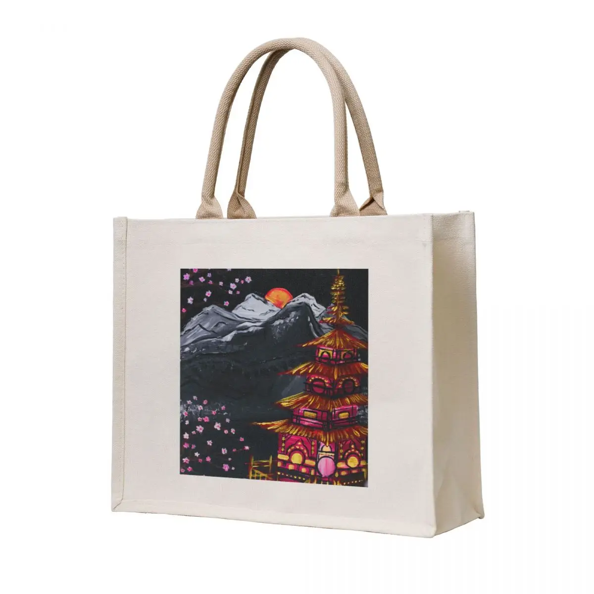 

Sakura Sunrise -YLM_arts Tote Bag reusable shopping bags foldable reusable bag bags luxury women sac pour femme