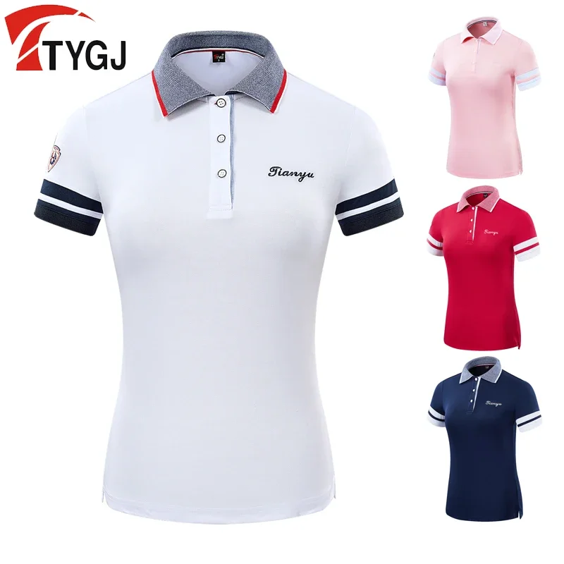 Summer Golf Wear Clothing Women Shirt Slim Fit Sports Ball Suit Women Breathable Short Sleeve Trainning T Shirts