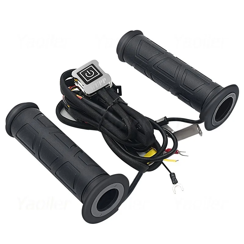 جديد دراجة نارية اليد ساخنة القبضات 22 مللي متر اليد ساخنة القبضات ATV تدفئة مصبوب القبضات قابل للتعديل درجة الحرارة الساخن ساخنة قبضة مقبض