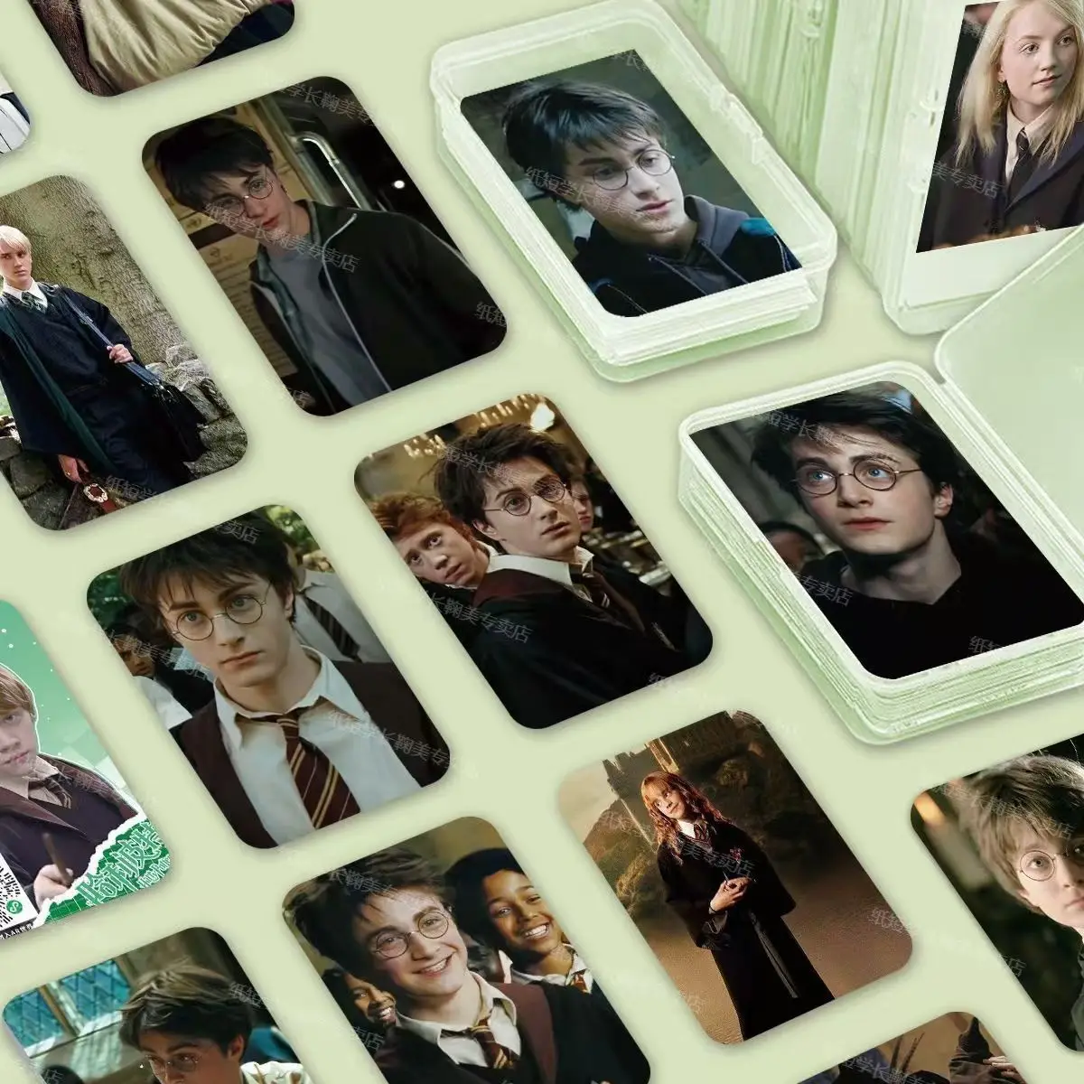 Harry Potter Laser AR Mini Cards, 55 Pieces, Double-Sided Printing, Self-Printed Rounded 3-Inch Photo Cards, Cute, Decoration view 3