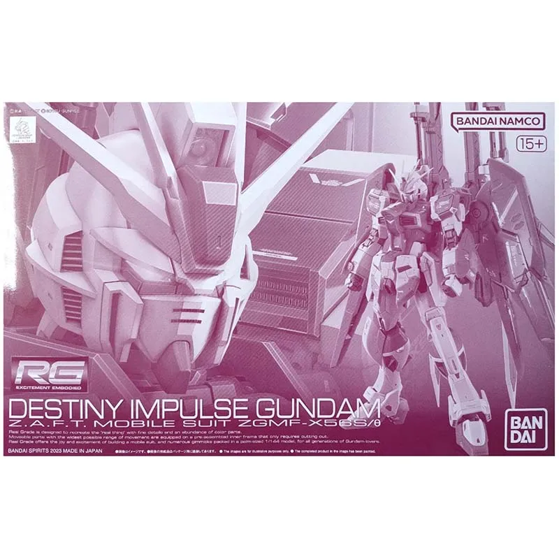 Bandai Figure Gundam Model Kit Anime Figures RG 1/144 ZGMF-X56S/θ Destiny Impulse Mobile Suit Gunpla Action Figure Toys For Boys