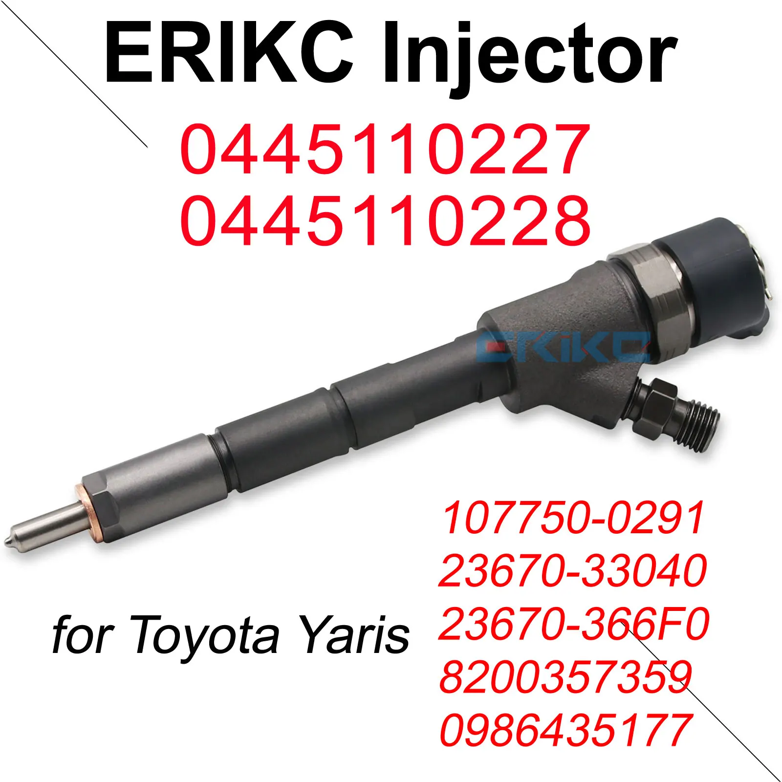 0445110227 0445110228 Fuel Injector 23670-33040 23670-39105 Common Rail Injection for Toyota Auris Bosch 1.4 D-4D 0986435177