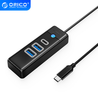 ORICO 3 Ports USB 3.0 RJ45 HUB 1000Mbps Ethernet Lan Adapter Gigabit Network Card  5GbpsFor MacBook Laptop Computer Accessories