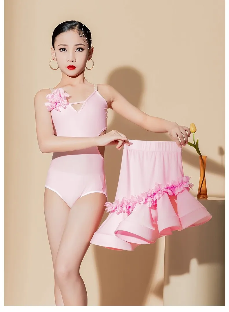 

Summer Latin dance costumes Cha Cha Rumba Latin Dance Costume Girls Tango Dance Dresses Performance Suit Kids Practice Clothes