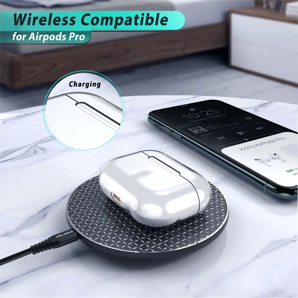 حقيبة سماعة الاذن لابل Airpods Pro A2084 A2083 شفافة لينة سماعة لاسلكية تعمل بالبلوتوث سماعة سيليكون مكافحة الإفلات غطاء وقائي