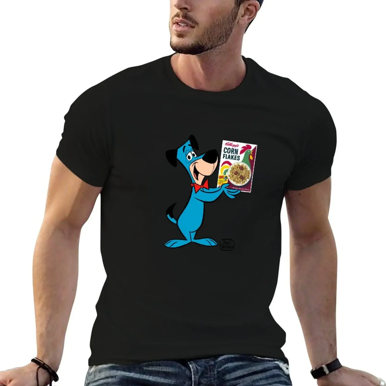 HUCKLEBERRY HOUND T-Shirt summer tops anime clothes korean fashion mens graphic t-shirts pack