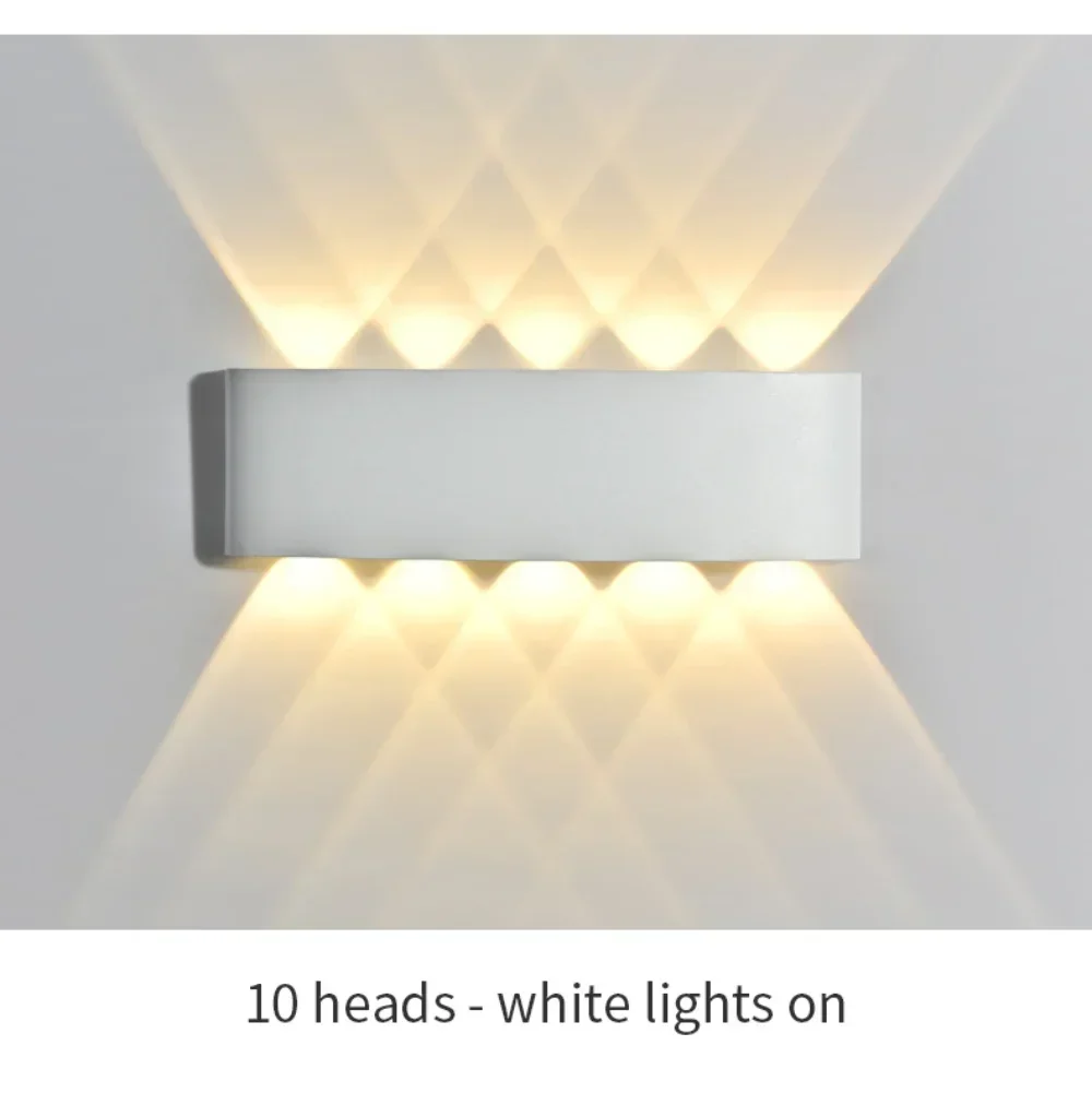 IP65 Waterproof Wall Lamp Modern LED Wall Lights for Outdoor Garden Sconce Living Room Background Decor Black Spotlight Lighting