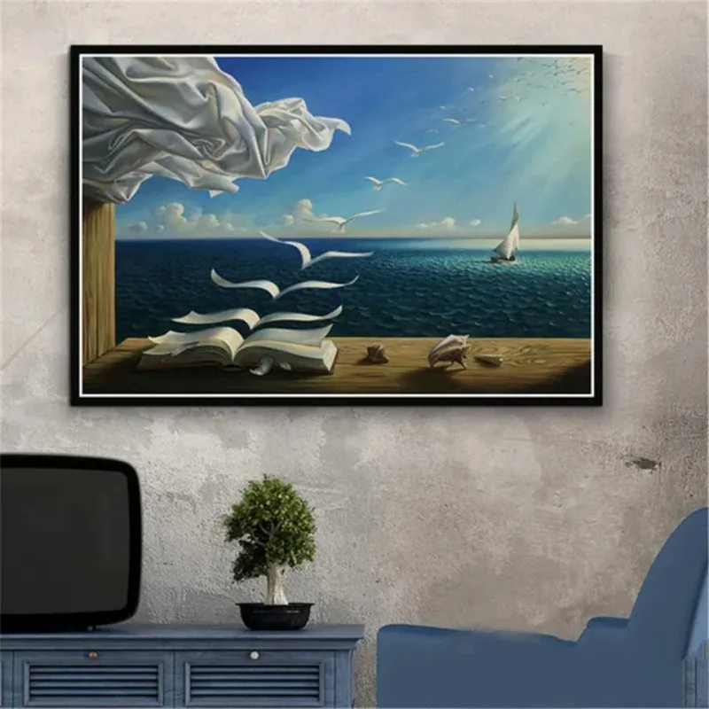 Salvador Dali Series Surrealism Abstract Canvas Painting Poster Aesthetic Wall Art Poster Living Room Corridor Office Decoration