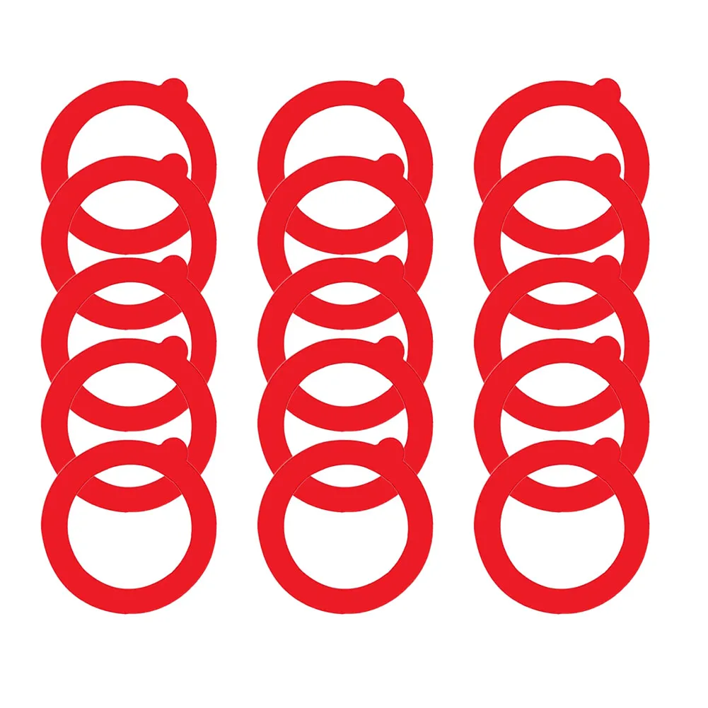 

15PCS Silicone Replacement Gasket Airtight Rubber Seals Rings Leak-Proof Canning Seals For Glass Clip Top Jars Storage Container