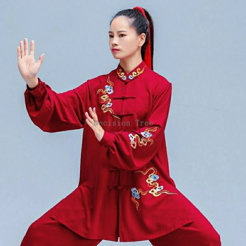 2025 embroideried tai chi suit martial arts practice performance clothing chinese adult morning exercise tai chi garment