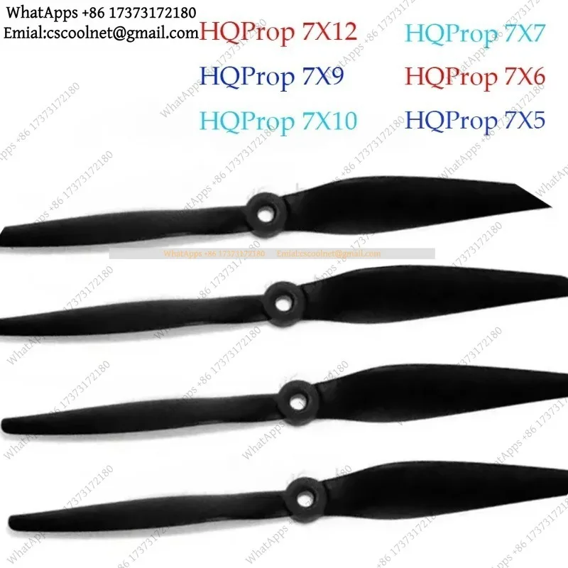 JS03 2Pair 2-Blade 7X12 7X9 7X10 7X7 7X6 7X5 CW CCW Thin Electric Propeller Set Reinforced Nylon Composite for RC Airplanes