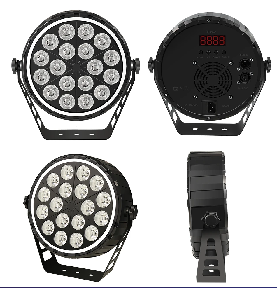 18x12W RGBW LED PAR-Licht, Fernbedienungsmodell, DMX512-gesteuertes LED-Farbwechsel-Bühnenlicht, Professionelles DJ-Equipment – Detail 7