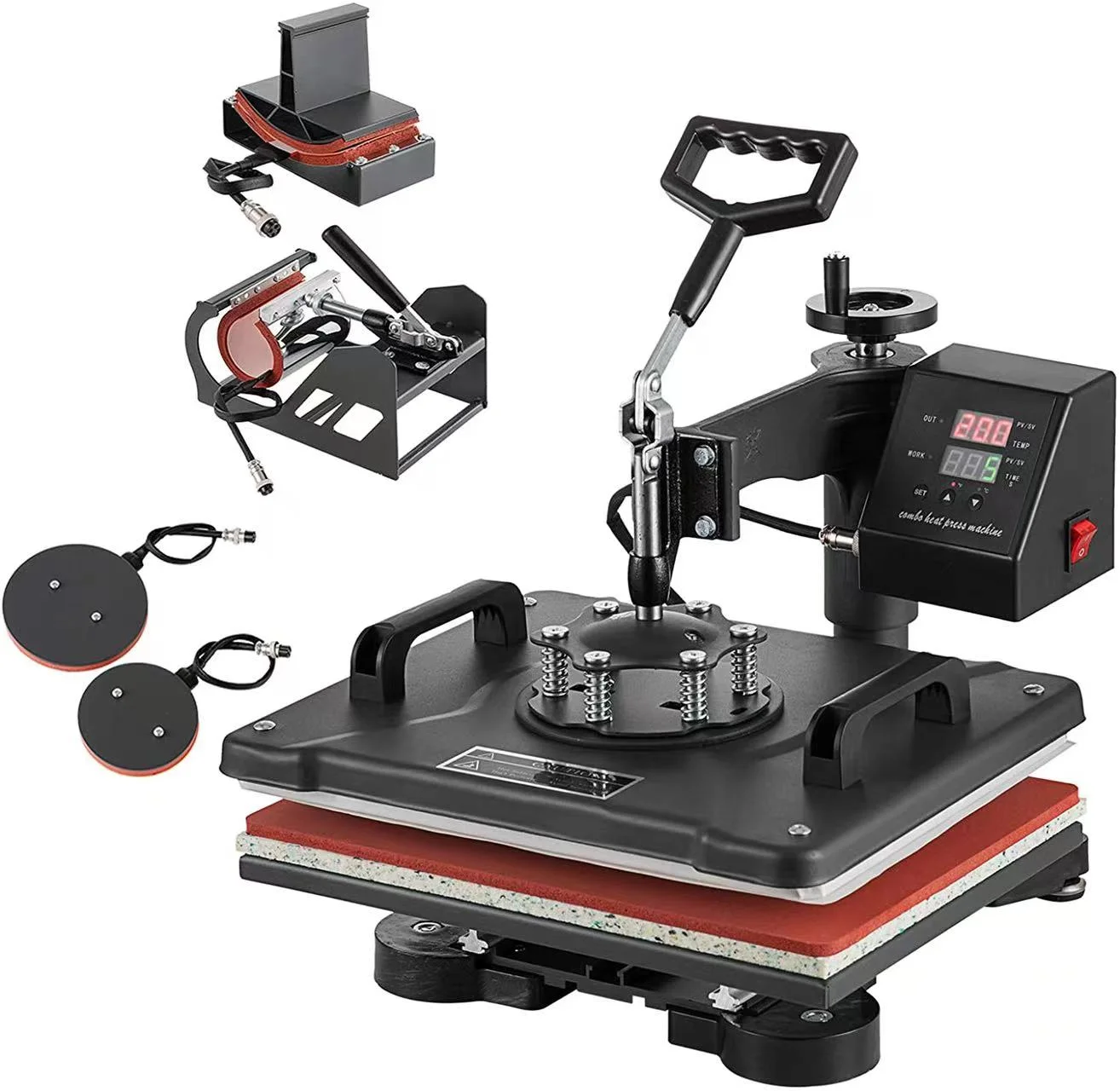 8 في 1 كوب كوب تي شيرت آلة ضغط حراري متعددة الوظائف