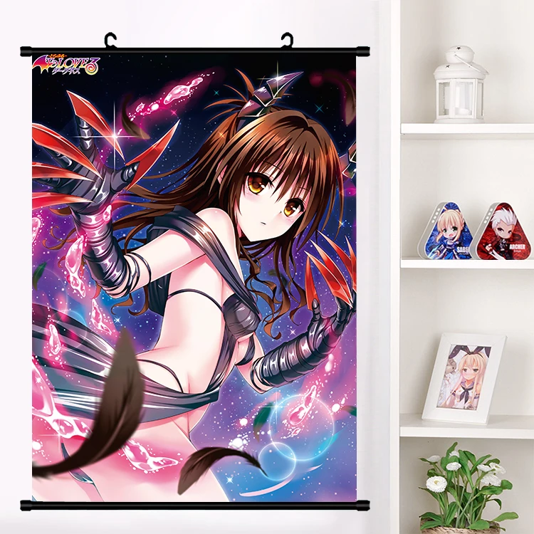 Scroll To LOVE Ru Eve Poster Canvas Yuuki Mikan Hanging Darkness Kotegawa Painting Print Wall Art Yui Momo Picture Home Decor