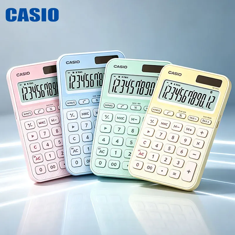 Casio MS-20YC/AX-12B/DH-14 Business desktop Calculator - Cute Ins Style - Student Dormitory Office - High Appearance Standard