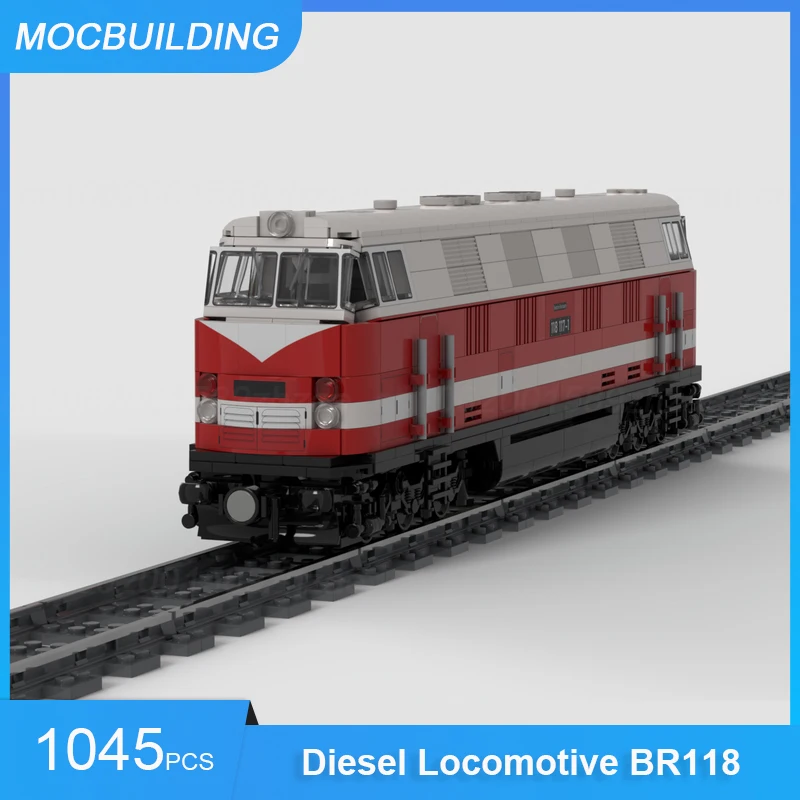 MOC Building Blocks Diesel Locomotive BR218 BR132 BR118 Train Model DIY Assemble Bricks Transportation Collection Toys Gifts