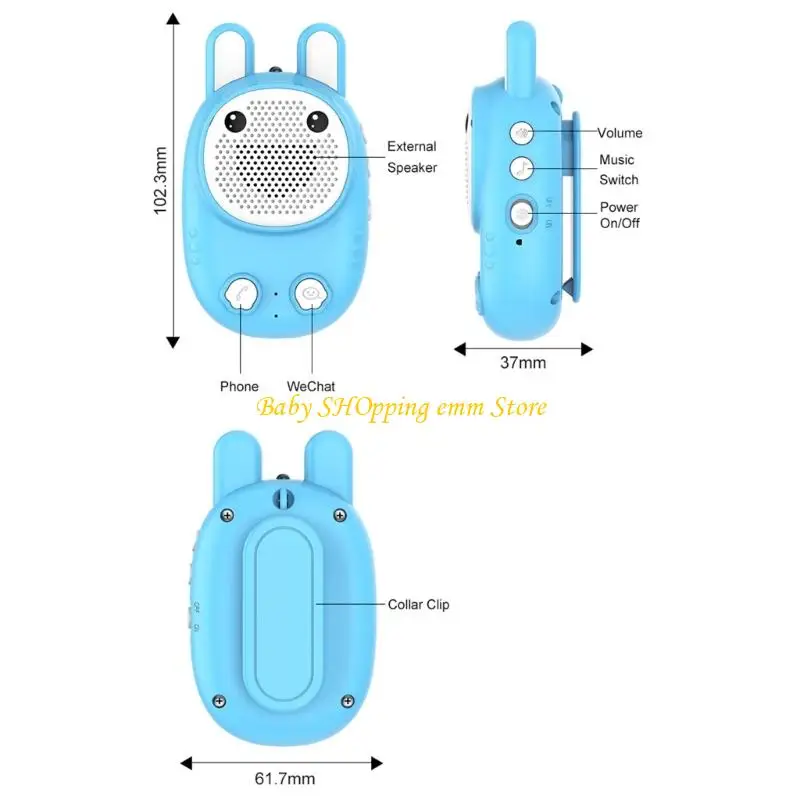Dispositivo comunicazione per bambini ricaricabile 23GD Walkie-talkie portatili da costruzione antiurto ideali per attività