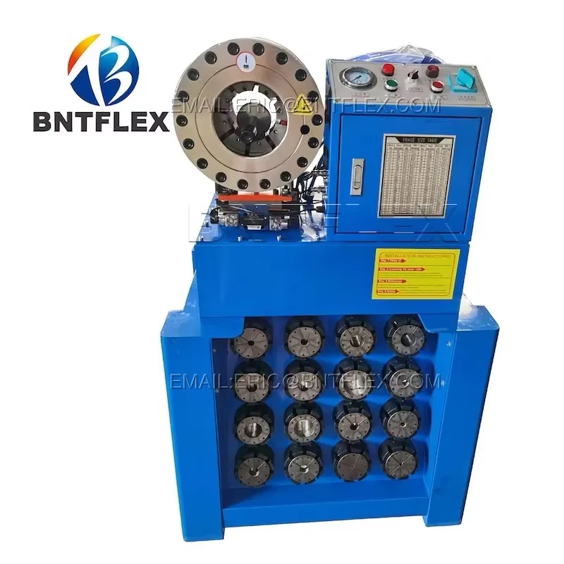 

CE Certified Automatic Hydraulic Hose Crimping Machine Large 4-93mm Range PLC Motor Narrow Head Big Elbow Hose 220V Pump Narrow