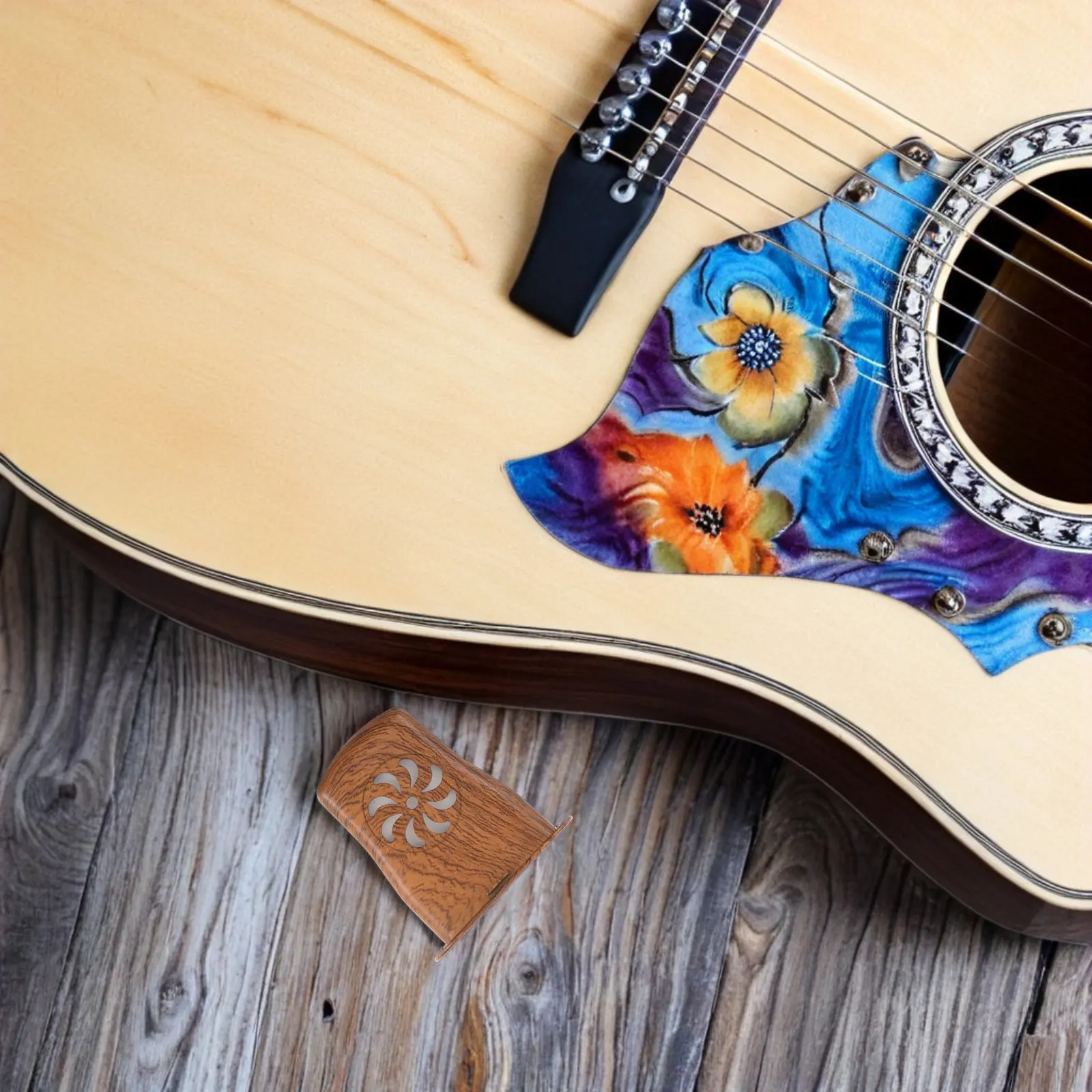 4Pcs Guitar Humidifier Acoustic Sound Hole Sponge Non-Drip Moisture Control Temperature Monitoring Musical Instrument