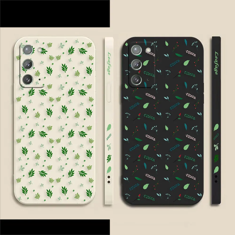 Rainforest Leaf Phone Case For Samsung A04 A90 A80 A70 A50 A30 A20S A20 A10 Note 20 10 M33 M32 Pro Plus Lite Ultra 4G 5G Case