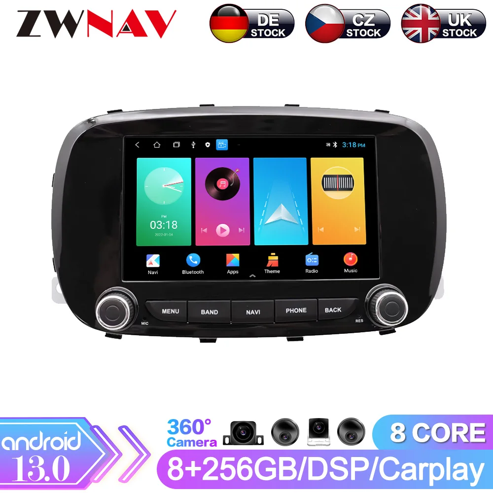 7 Inch Android For Fiat 500X 2014-2020 Car Radio Multimedia System Player Touch Screen Navigation Player GPS Head Unit Carpaly