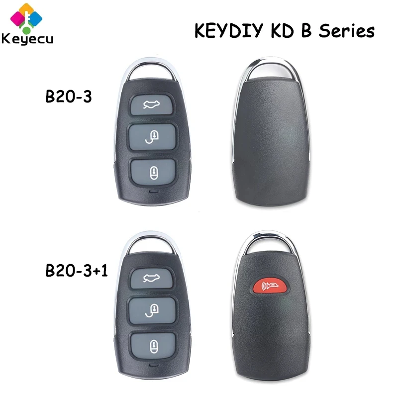 

KEYECU KEYDIY KD B Series B20-3 B20-3+1 for Hyundai for Kia Universal Remote Key for KD-X2 KD900 KD900+ URG200 Key Programmer