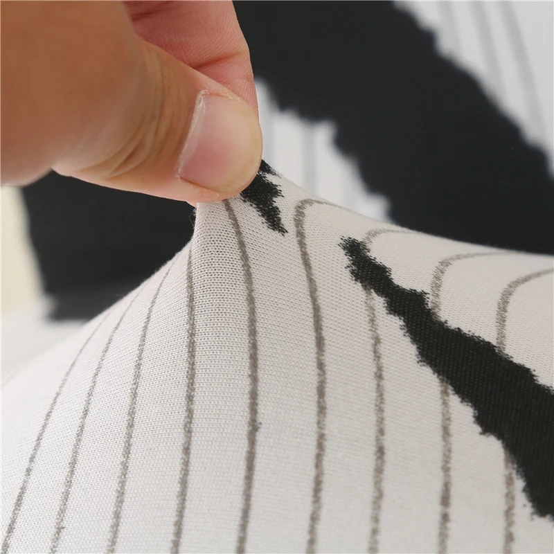1pc Elastic sofa bed cover,Trendy Black White Zebra Stripe Print Couch Slipcover for Living Room