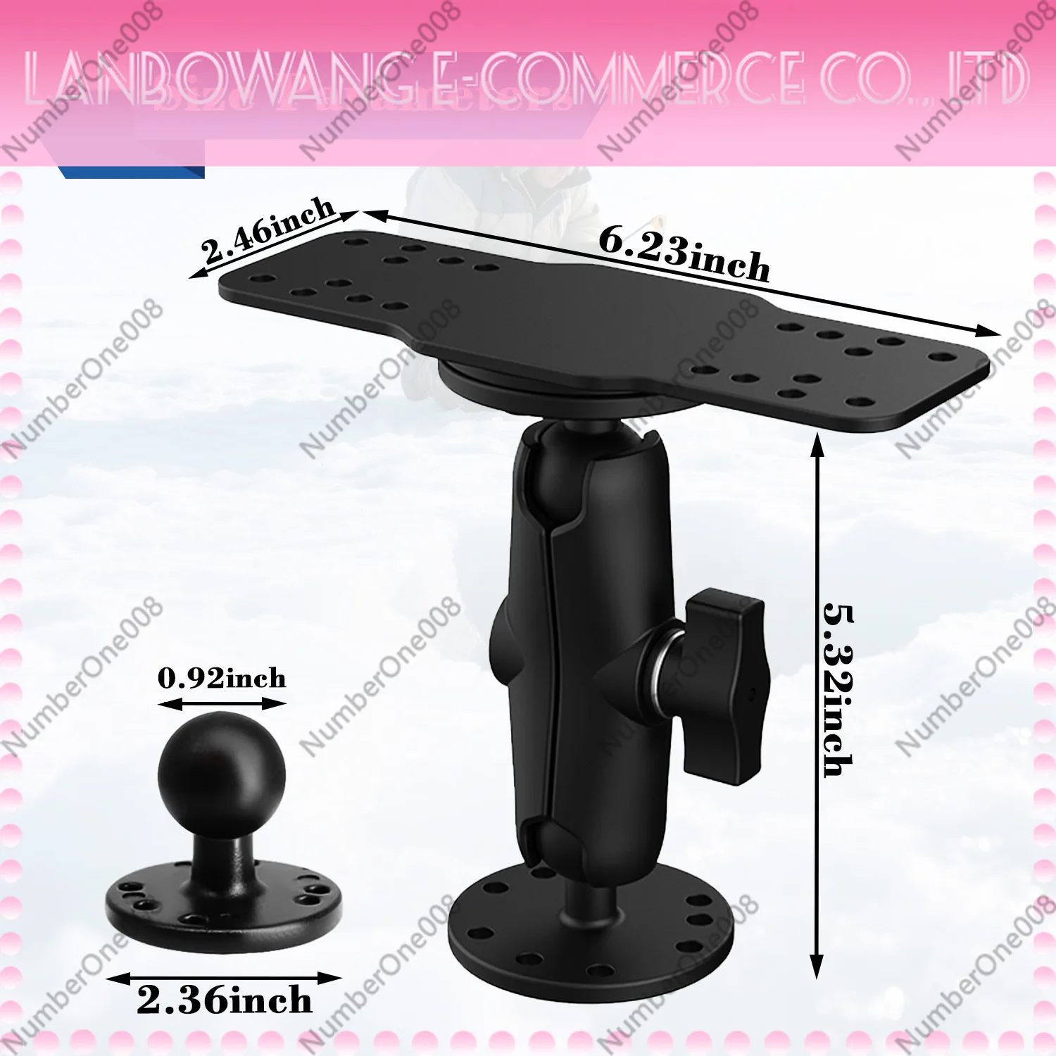 Kayak Finder Mount 360° Rotation Bracket Compatible with Garmin Fixed Base
