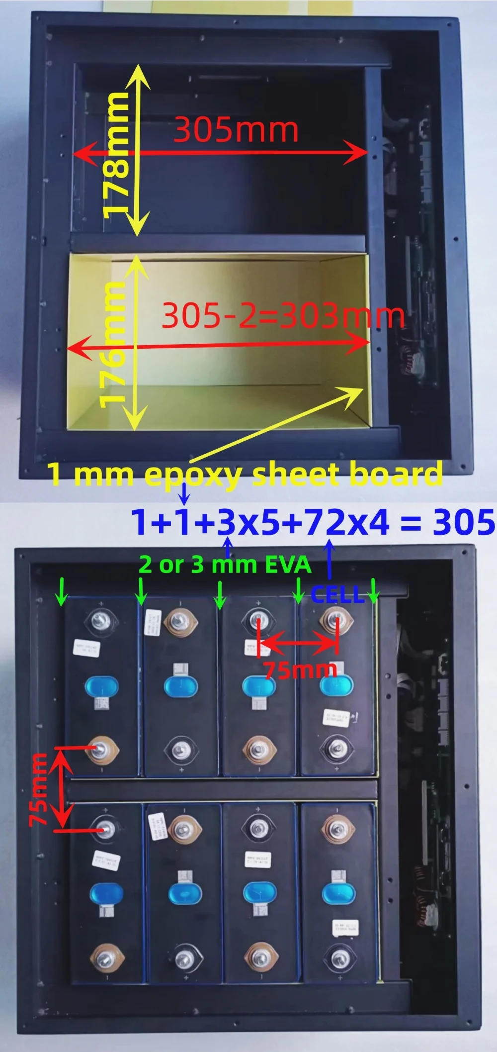 8S24V Solar Home Energy Storage LiFePO4 Battery bank/Case/Box DIY Kit for JBD BMS JK BMS LCD EVE CATL 280AH 302AH