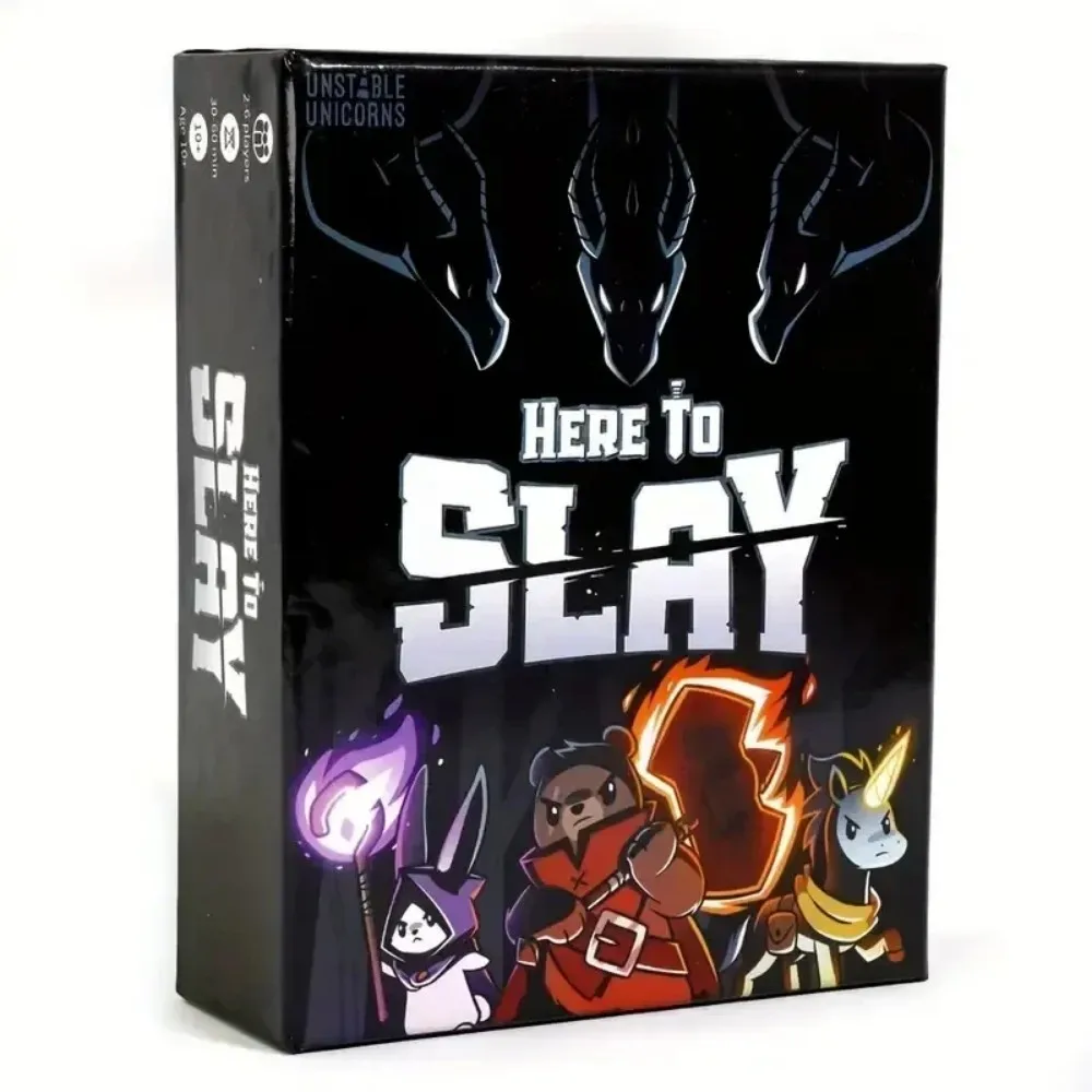 Here to Slay Here to Sleigh Holiday Expansion Pack Strategiczna gra karciana do odgrywania ról dla dzieci, nastolatków i dorosłych 2-6 graczy