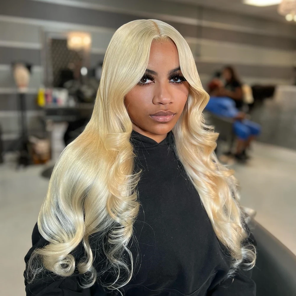 613 Blonde Body Wave Lace Front Wig 13x4 13x6 HD Transparent Lace Frontal Loose Wave Human Hair Wig Pre Plucked For Black Women