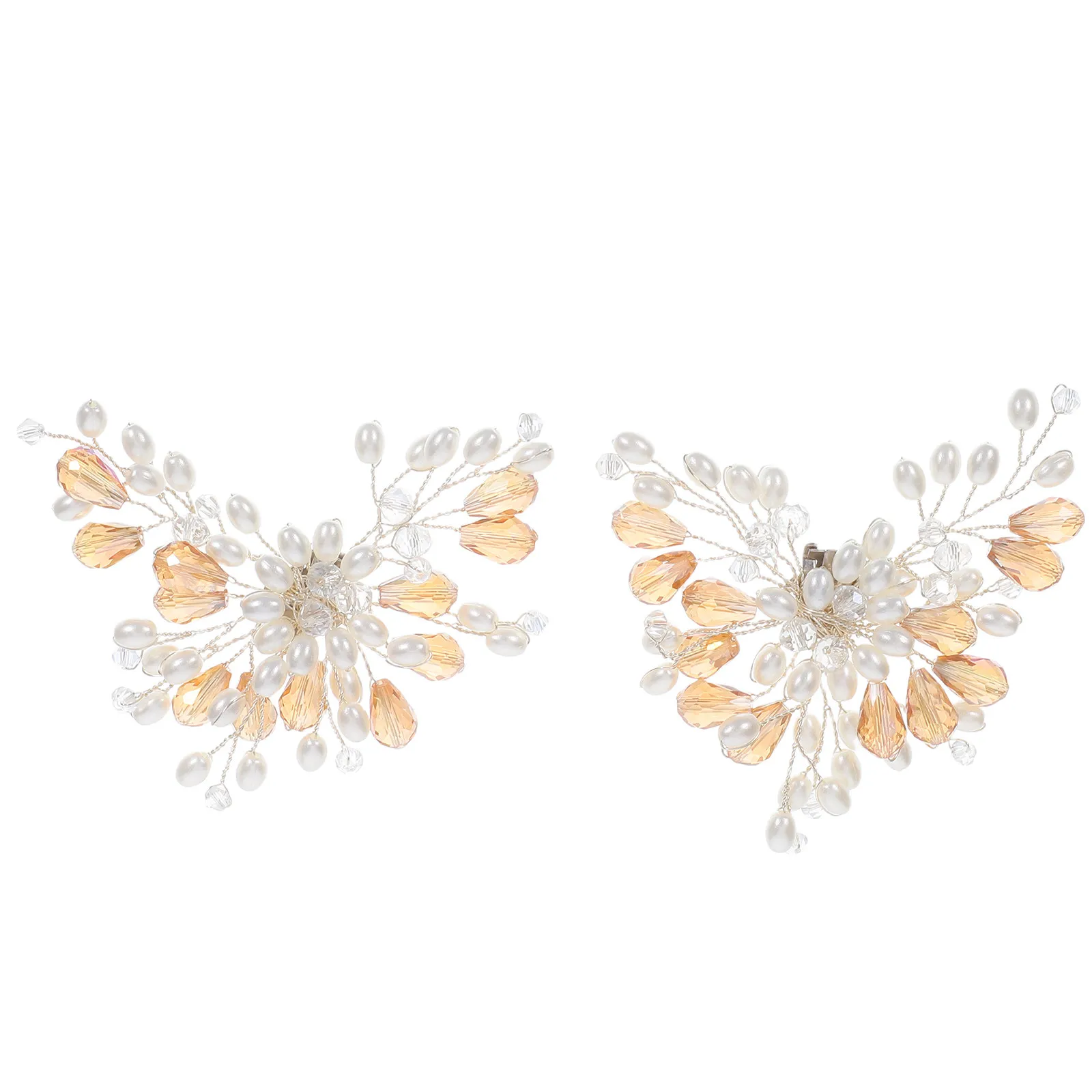 

1 пара съемных клипс для обуви с жемчугом и стразами, аксессуары для свадебных туфель на высоком каблуке, элегантные украшения ручной работы для обуви, свадебный декор