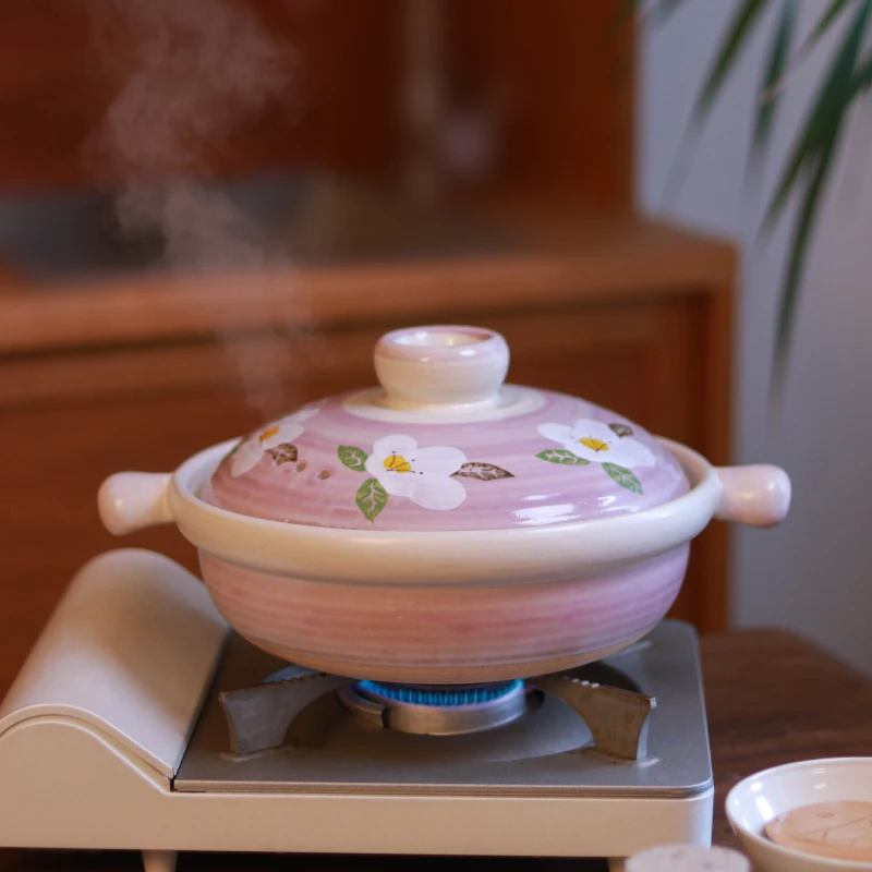 

Простой кастрюля из фиолетовой глины, японская кухонная кастрюля из грубой глины, устойчивая к высоким температурам газовая плита, подходит для глины, кастрюля для готовки