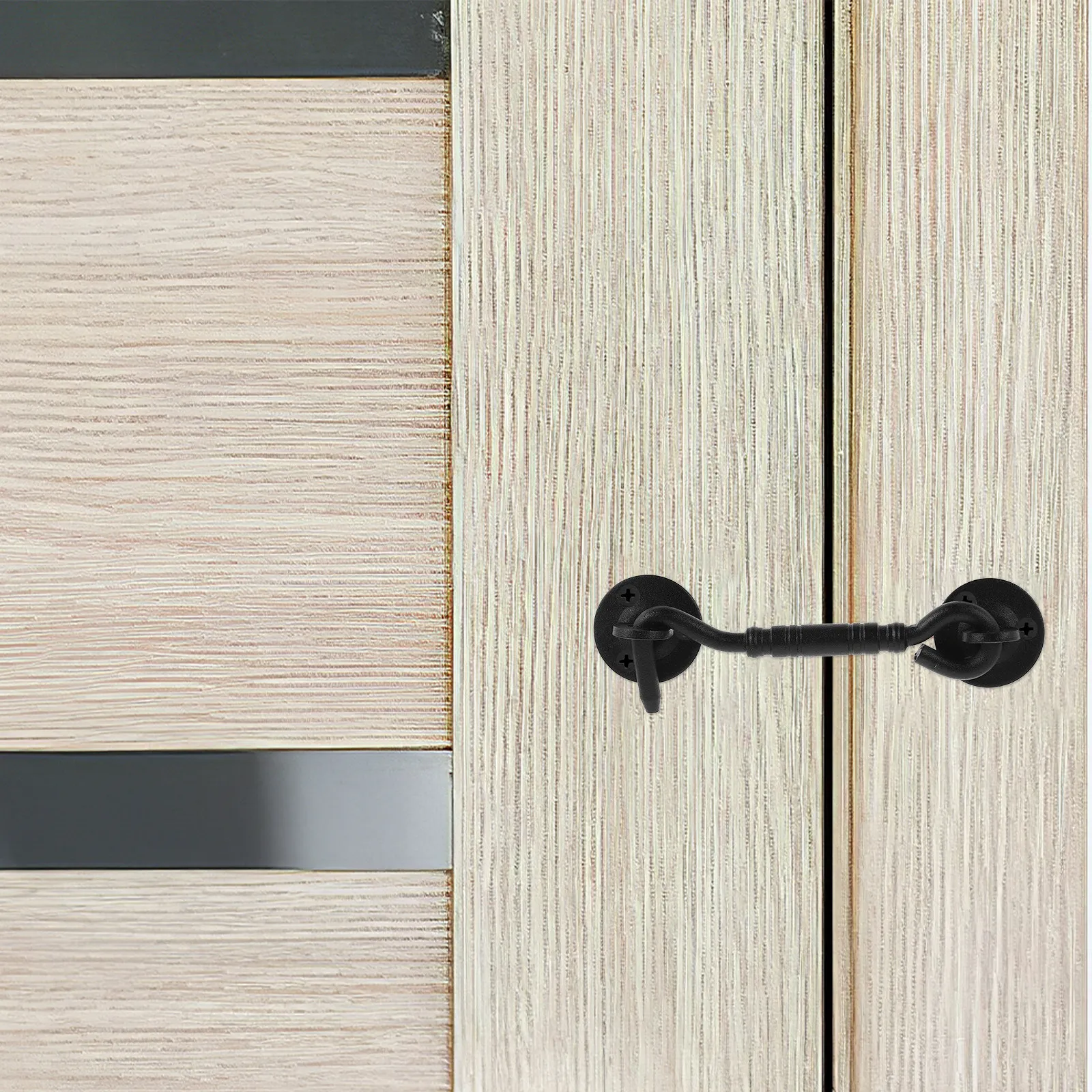 

Stainless Steel Hook Latch Thickened Matte Finish Door Window Lock Hasp for Bedroom Bathroom Garage Gate Security Hardware