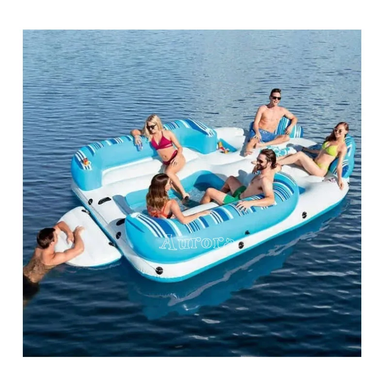 

2021 Super large inflatable floating island thickened sunshade inflatable travel ship