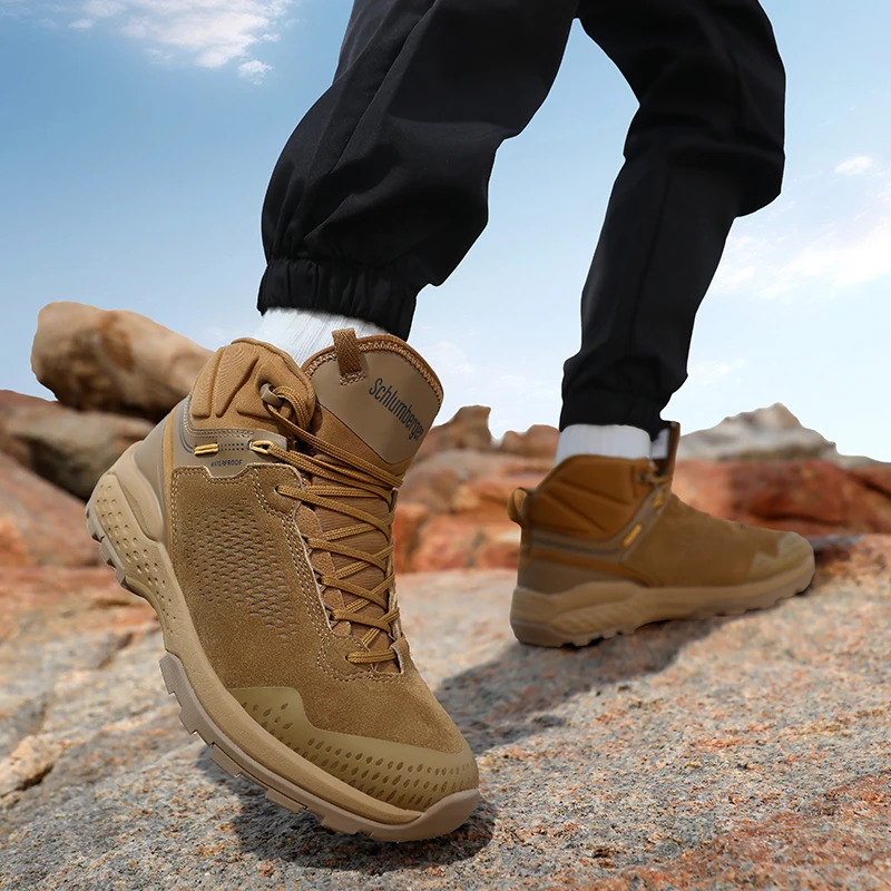 

Super Cool Hiking Shoe Man Outdoor Walking Shoes Mens High Top Wide Feet Sport Sneakers Professional Rock Climbing Shoes Men