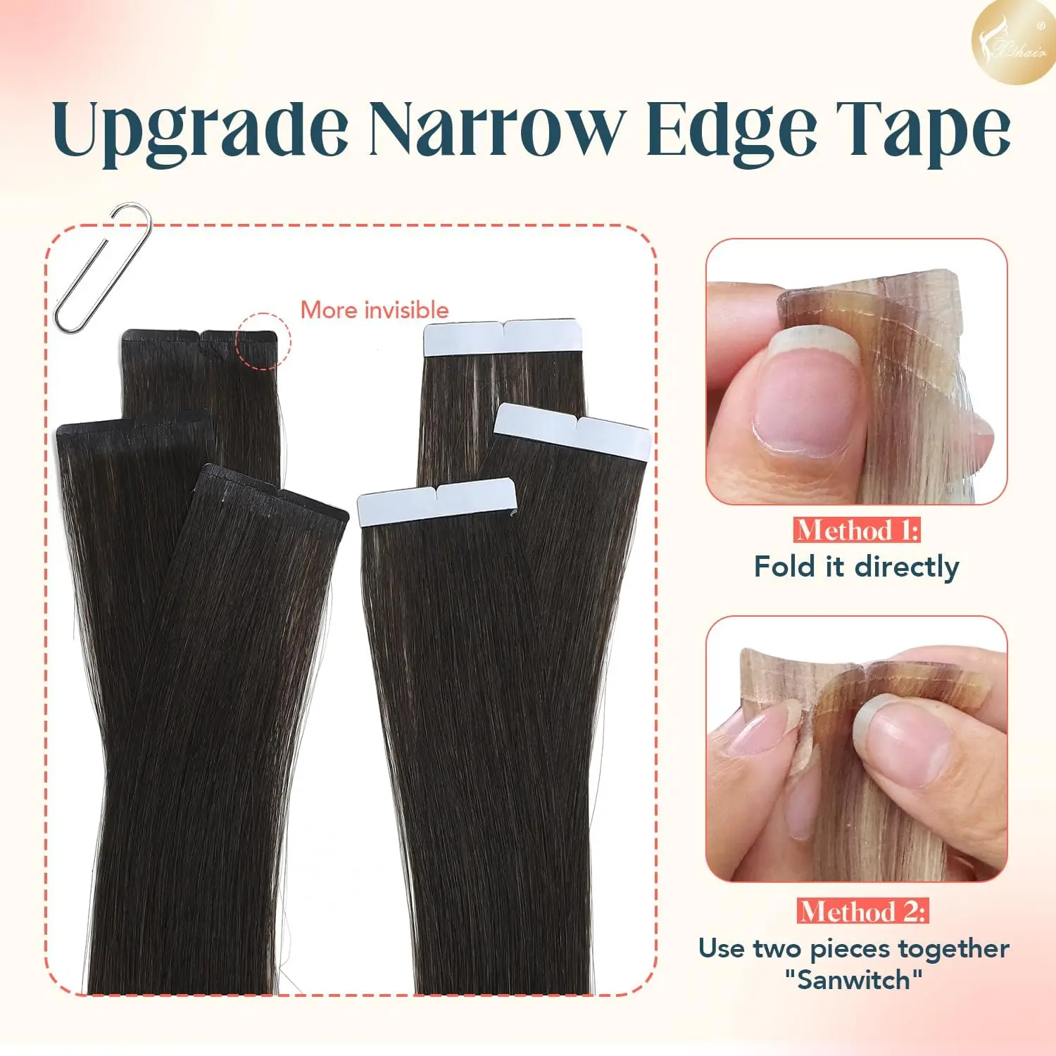 شريط غير مرئي في وصلات الشعر البشري 1B سلس بولي Skin لحمة الجلد حقن ملحقات 20-40 قطعة حزمة لسهولة الاستخدام