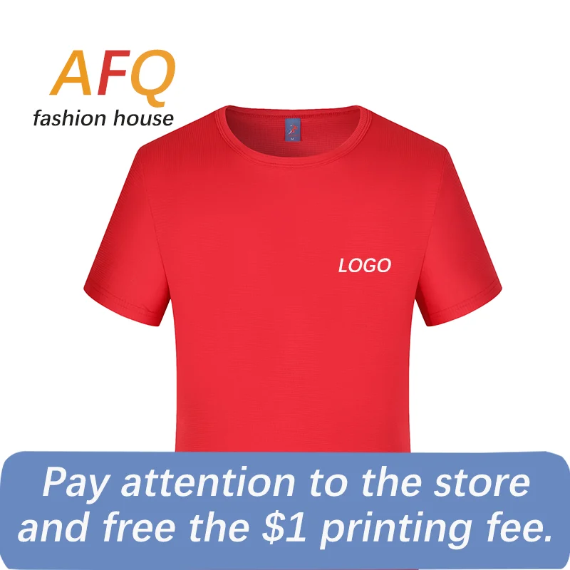 Polo shirt custom round neck T-shirt work clothes printed logo custom-made summer quick-drying cultural shirt