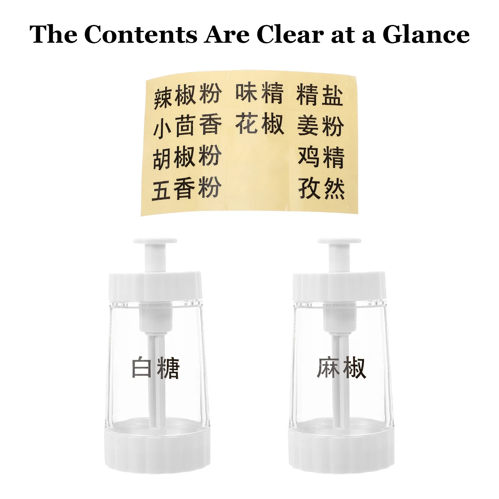 2Pcs Measuring Salt Shaker Precise Quantitative Seasoning Jar Set Transparent Spice Dispenser Pepper Sugar Container Kitchen