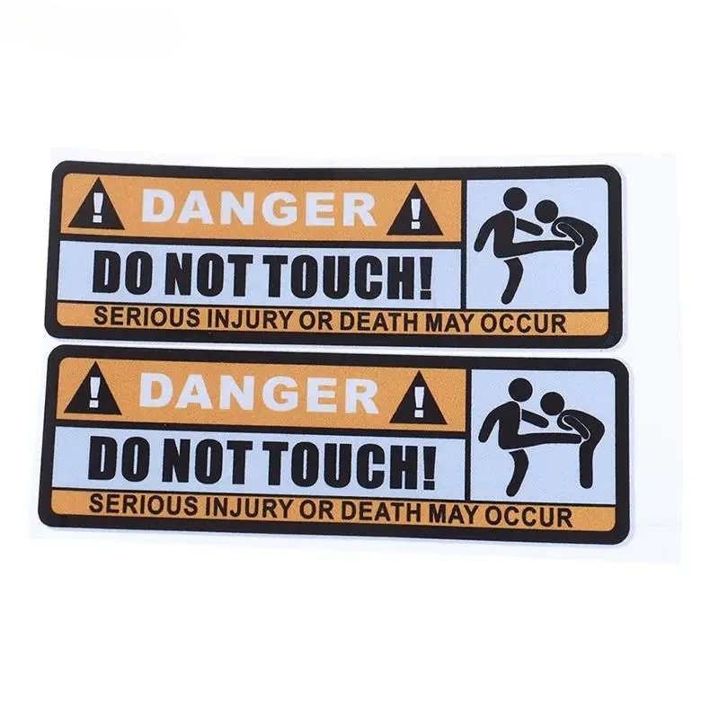 1pc Waterproof Do Not Touch Bike Car Sticker Decal Safety Warning Sticker Visor Window Graphic Waterproof