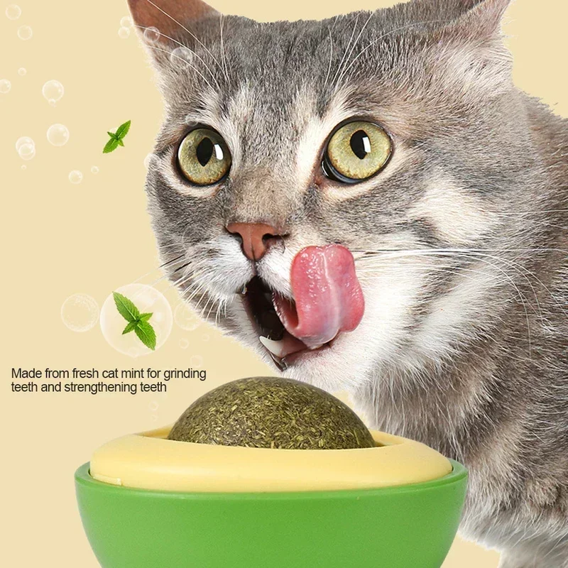 360° Rotation Cat Toy Catnip Creative Teeth Cleaning Toy Cat Chewing Toy Kitten Nutrition Energy Ball Pets Accessories Supplies