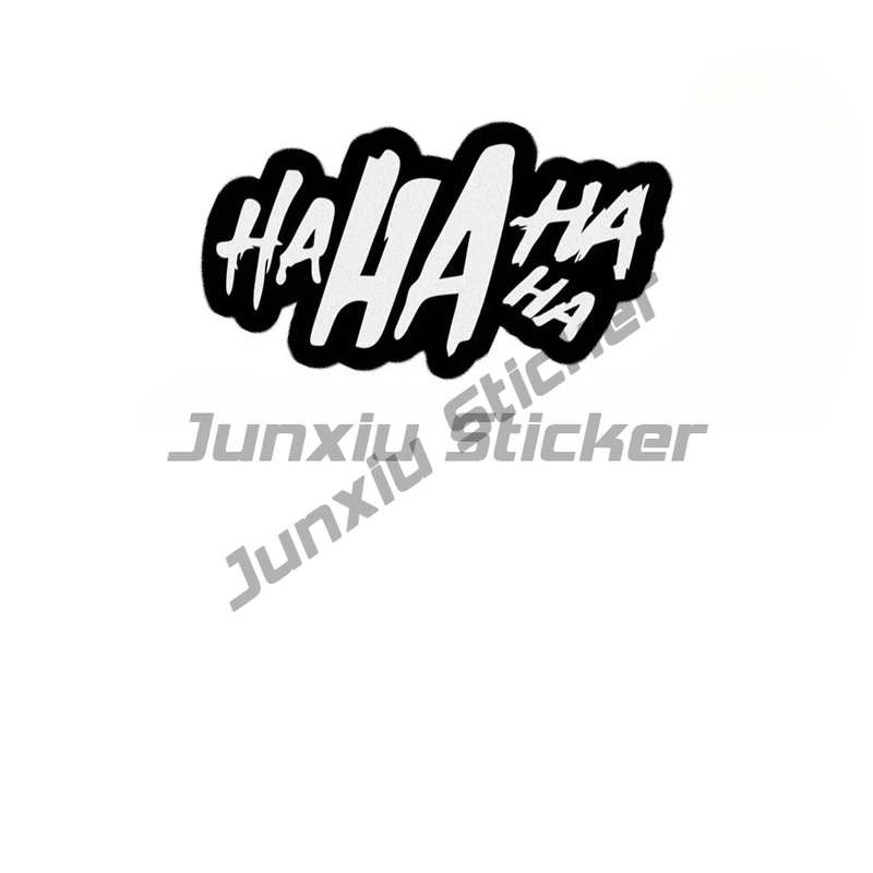 

HAHAHAHA Letters Motorcycle Stickers Waterproof for Motorbike Fuel Tank Racing Helmet Electric Scooter Body Vinyl Decals