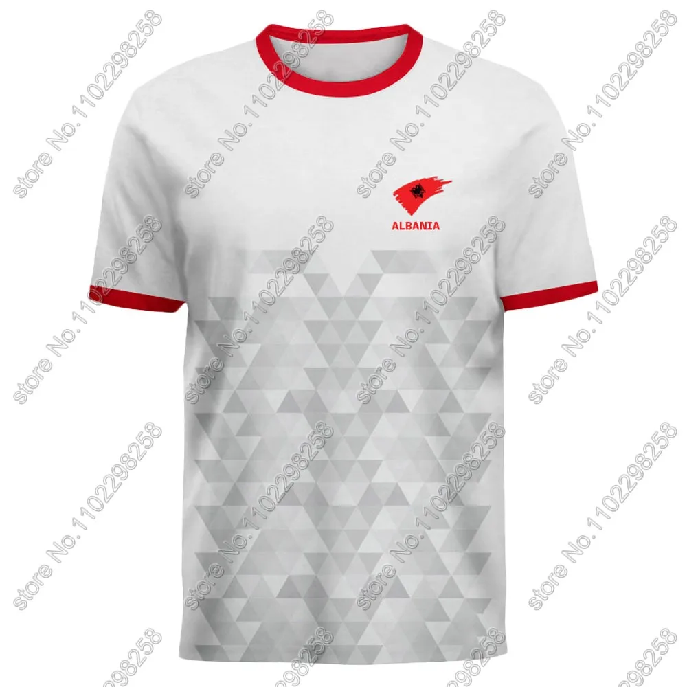 Maillot Albania National Jersey team Fans 2024 T Shirts 3D Print Mens Shorts Running Streetwear Casual Training Suit Clothe