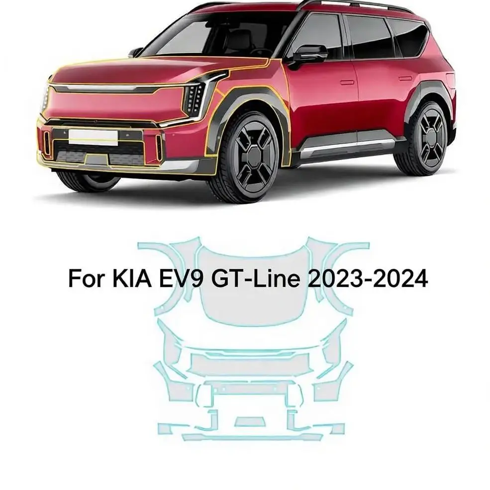 

For KIA EV9 GT-Line 2023-2024 TPU Bumper Pre-cut PPF Matte Clear Paint Protective Film Custom Anti Scratch Self Healing Shield
