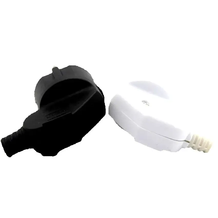 Black White 16A Elbow Ground EU Wiring Power Plug German France Assembly Power Cord Connector Plug Russia Detachable Schuko Plug