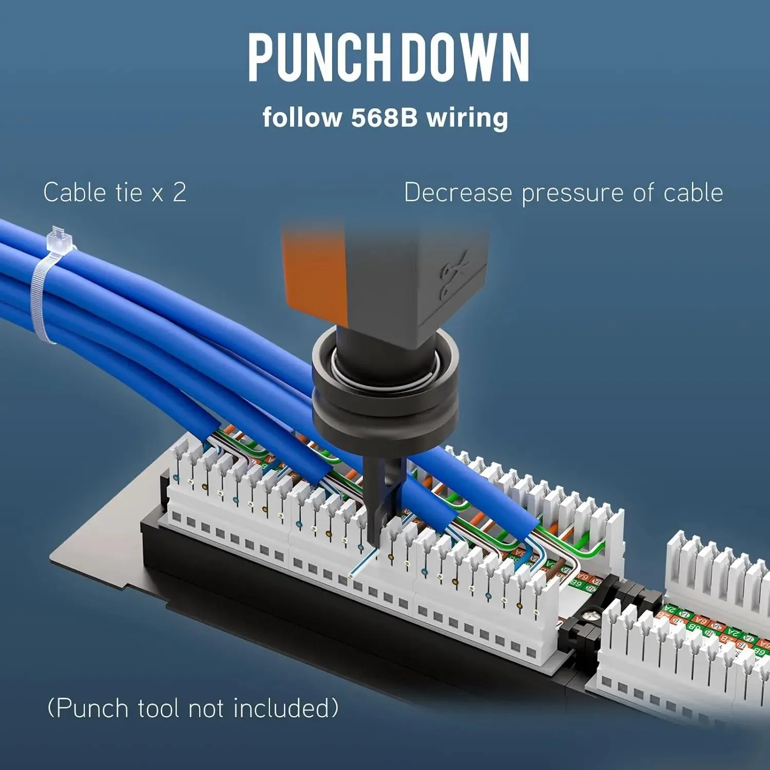 ZoeRax Mini 12-Port Vertical Patch Panel with 89D Bracket and Wallmount Bracket Included, Network Patch Panel Punch Down Block