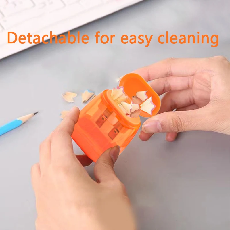 New Children's Dual Hole Pencil Sharpener Handheld For Kid Exquisite Pencil Sharpener For School Office Pencil Sharpeners