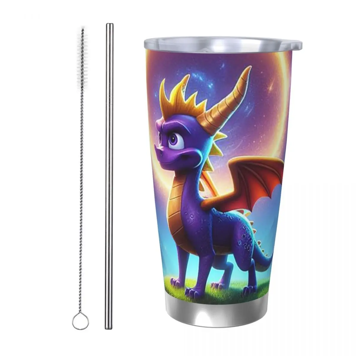 

Стакан из нержавеющей стали Ice Spyro, кружки с вакуумной изоляцией, термохолодная соломинка с крышкой, 20 унций