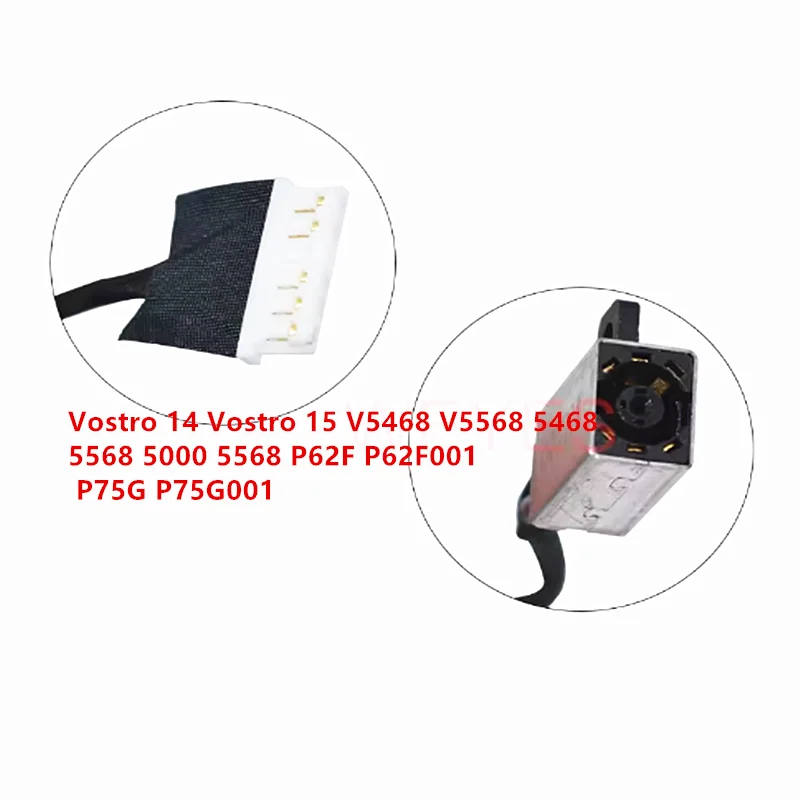 New For Dell Vostro 14 Vostro 15 V5468 V5568 5468 5568 5000 5568 P62F P62F001 P75G P75G001 DC Power Jack with Cable Socket
