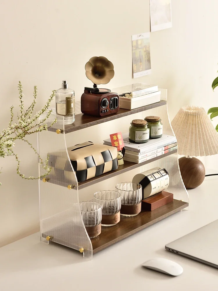 

Desktop multi-layer acrylic shelf, living room dining table storage artifact